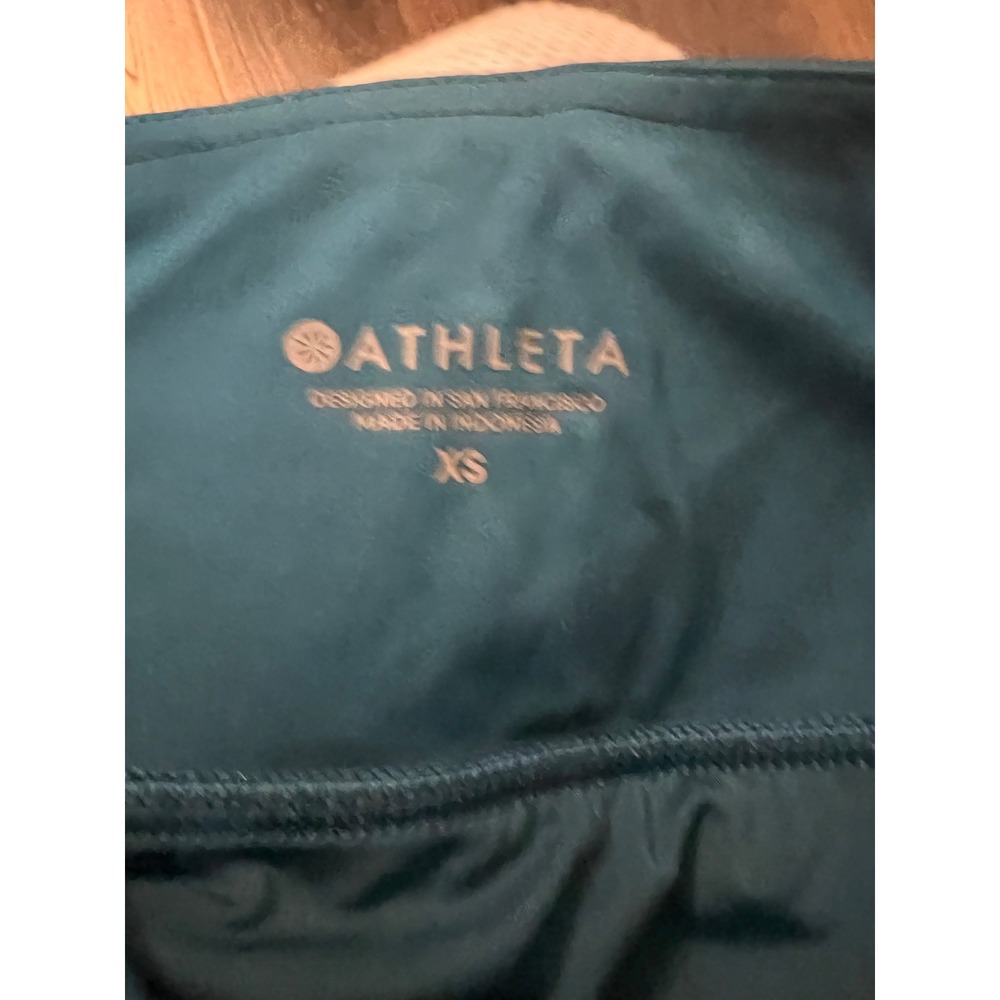 Athleta Mesh Racer Run Shorts Womens XS Teal Blue Athletic Lined Running Shorts - Picture 5 of 6